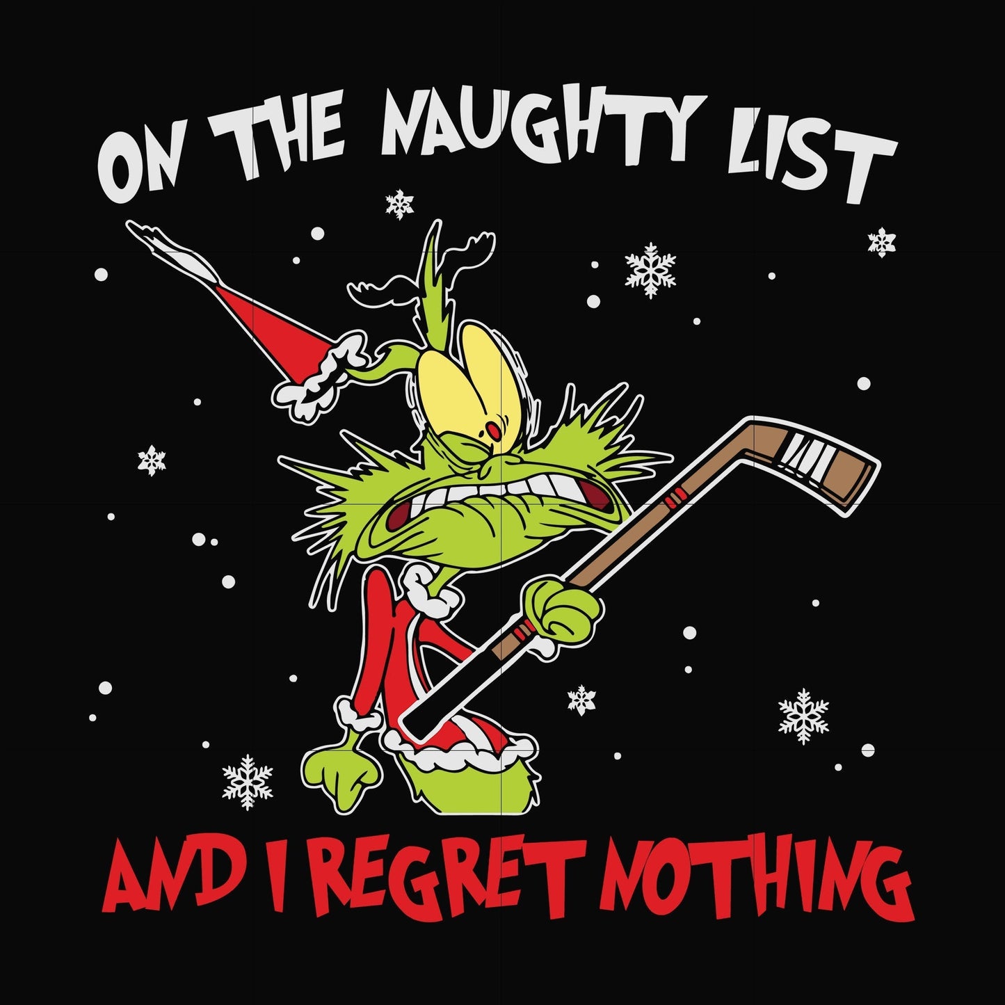 One the naughty list and i regret nothing, christmas svg, png, dxf, eps digital file NCRM16072014