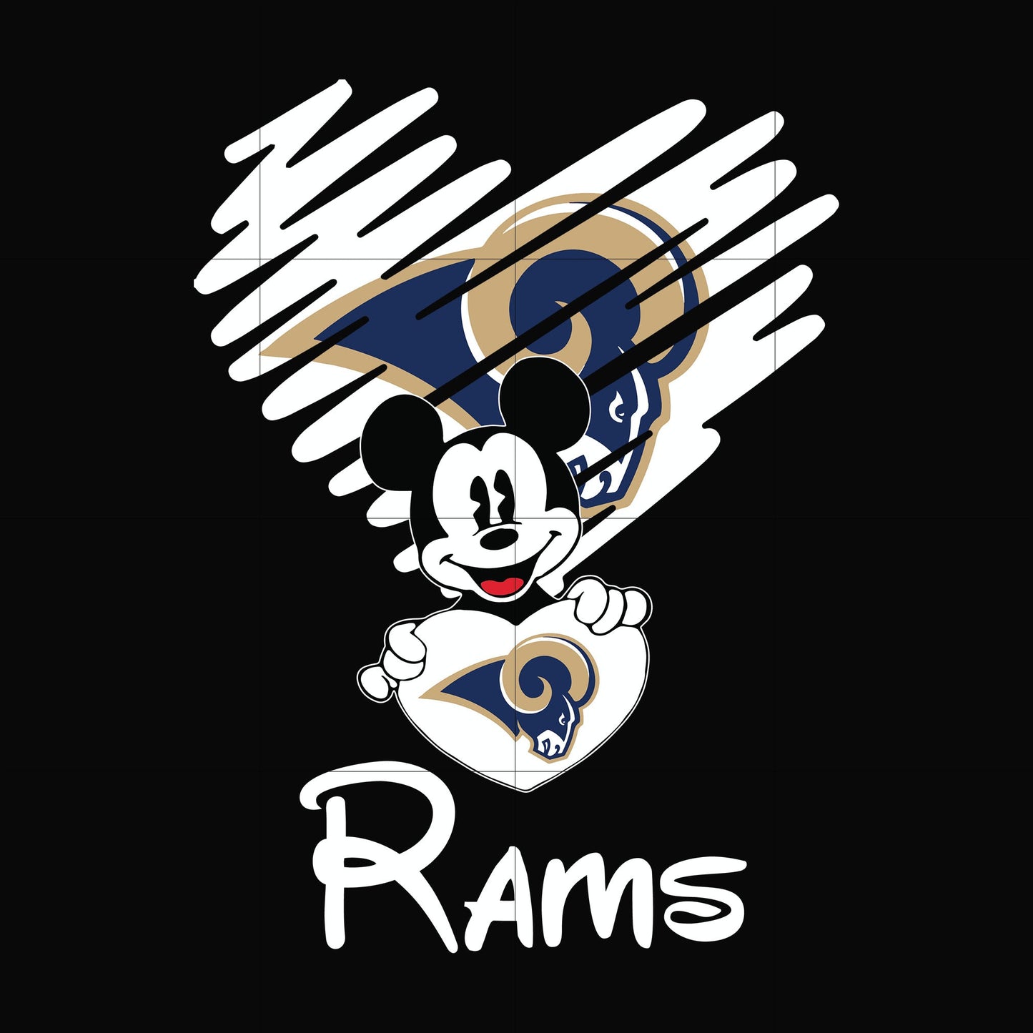 Los Angeles Rams heart svg, png, dxf, eps digital file NNFL0032
