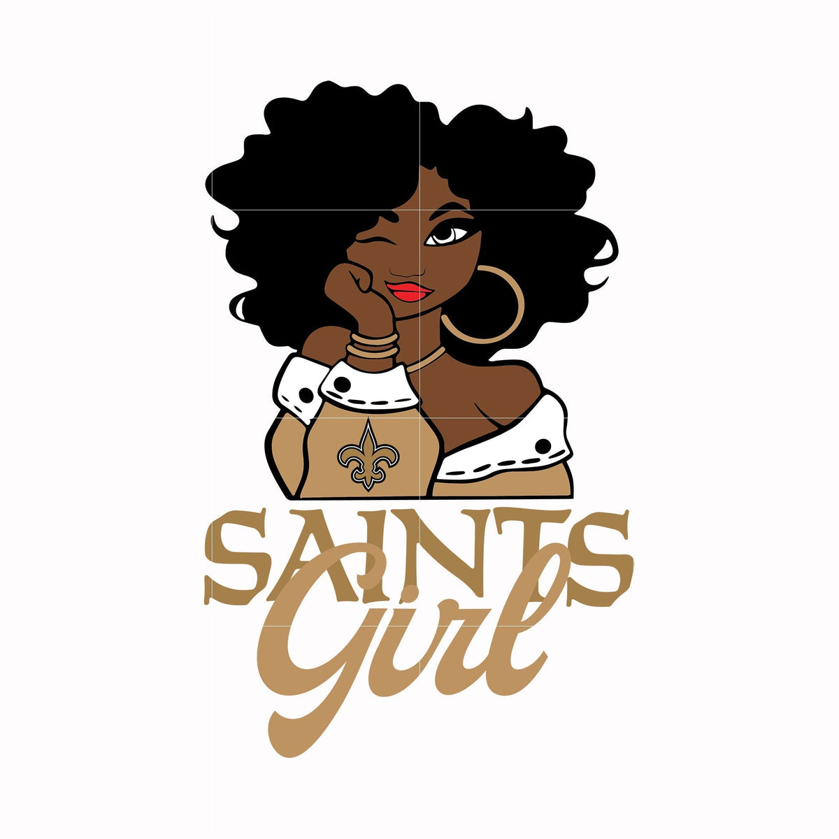 Saints Girl svg, png, dxf, eps digital file NNFL06070002