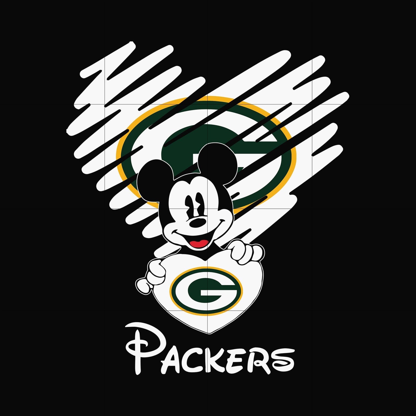 Packers heart svg, png, dxf, eps digital file NNFL0046