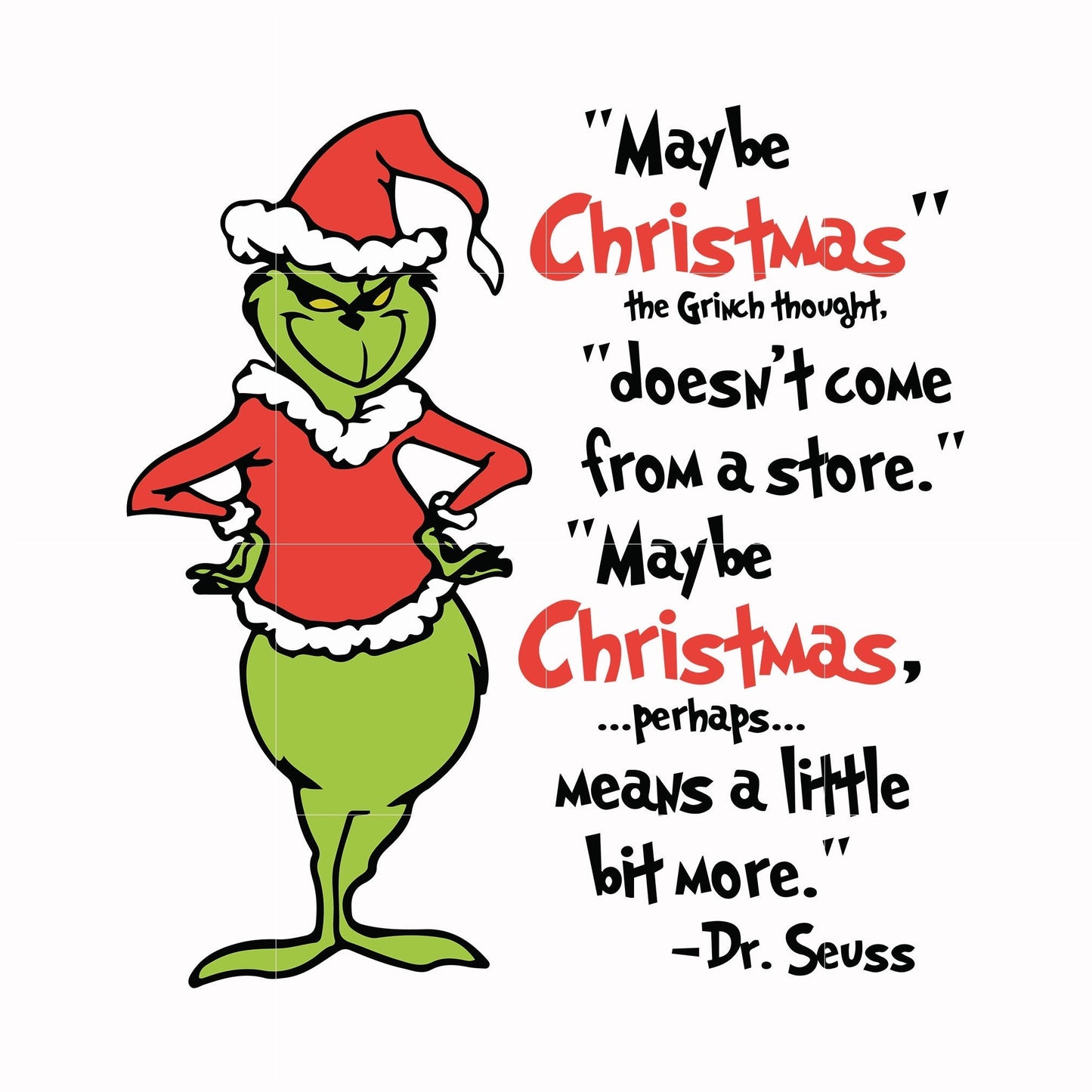 Maybe christmas doesn't come from a store maybe christmas perhaps means a little bit more svg, png, dxf, eps digital file NCRM13072037