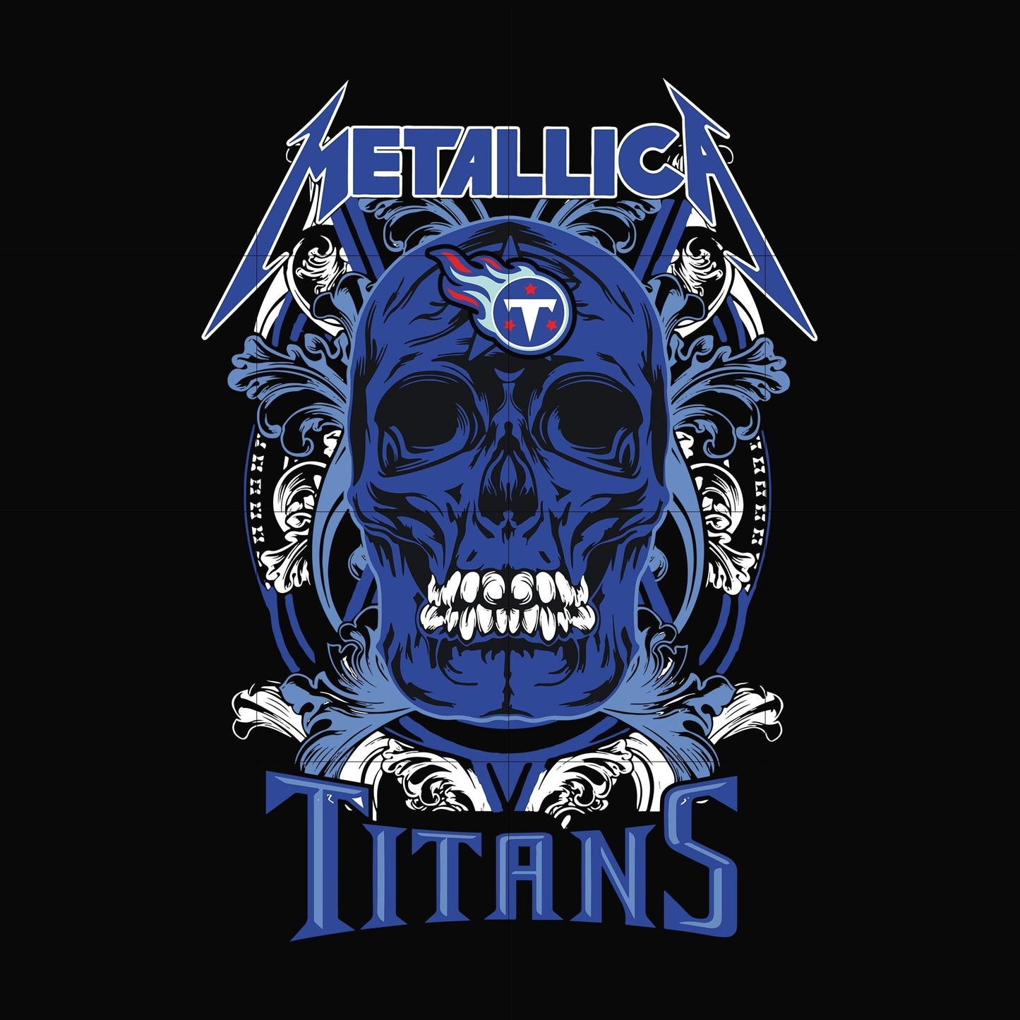 Skull metallica tennessee titans svg, png, dxf, eps digital file NNFL0003