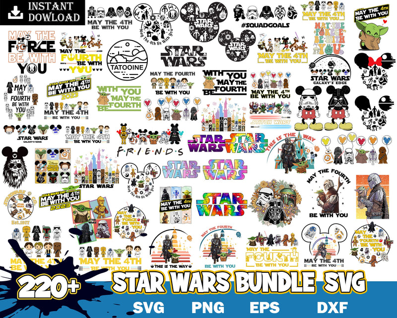 Star wars bundle svg, Star wars svg, png, eps, dxf, Instant Download