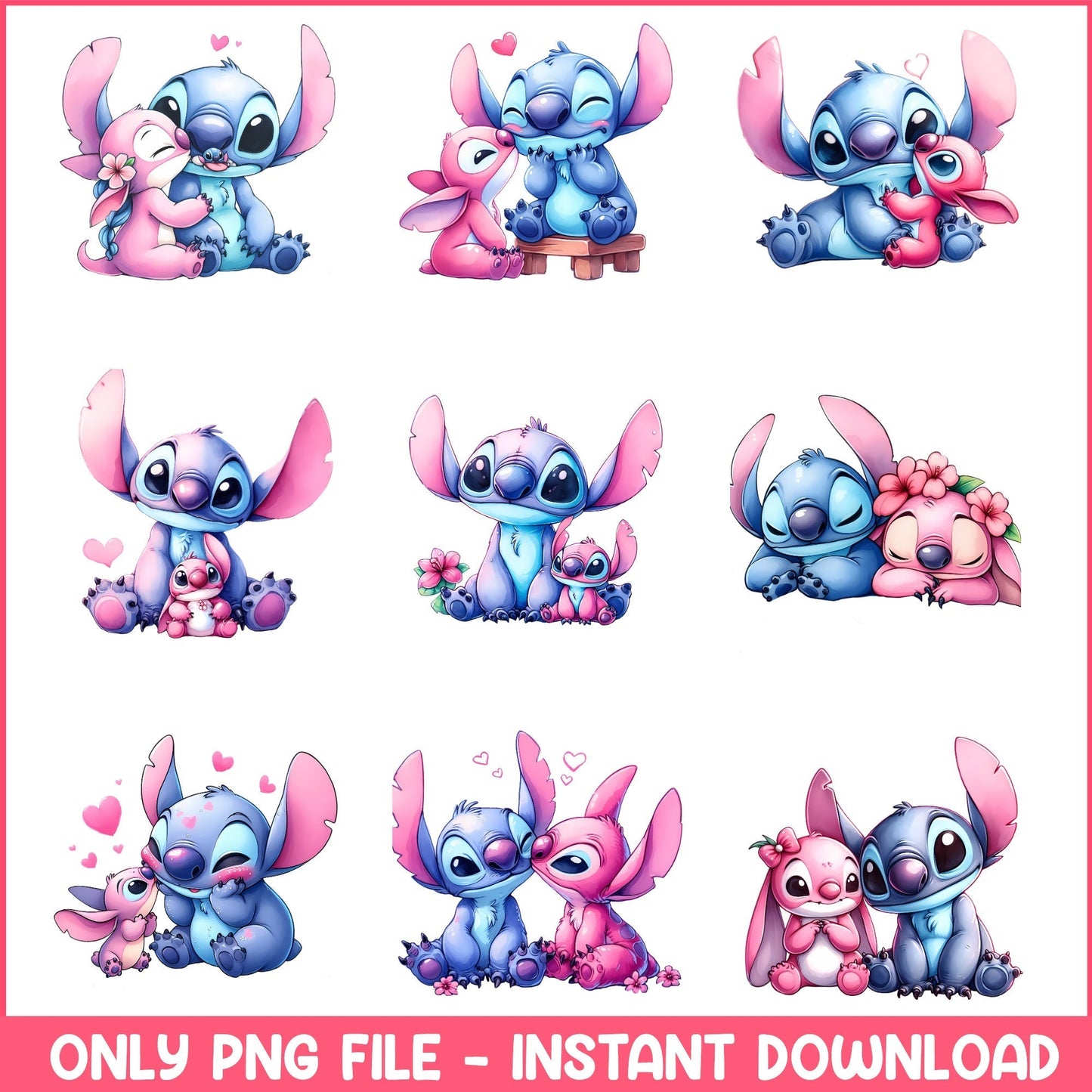 Lilo and stitch valentine bundle png