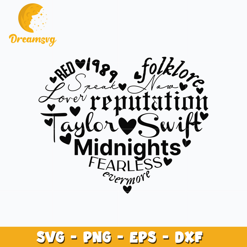 Taylor swift midnights fearless svg
