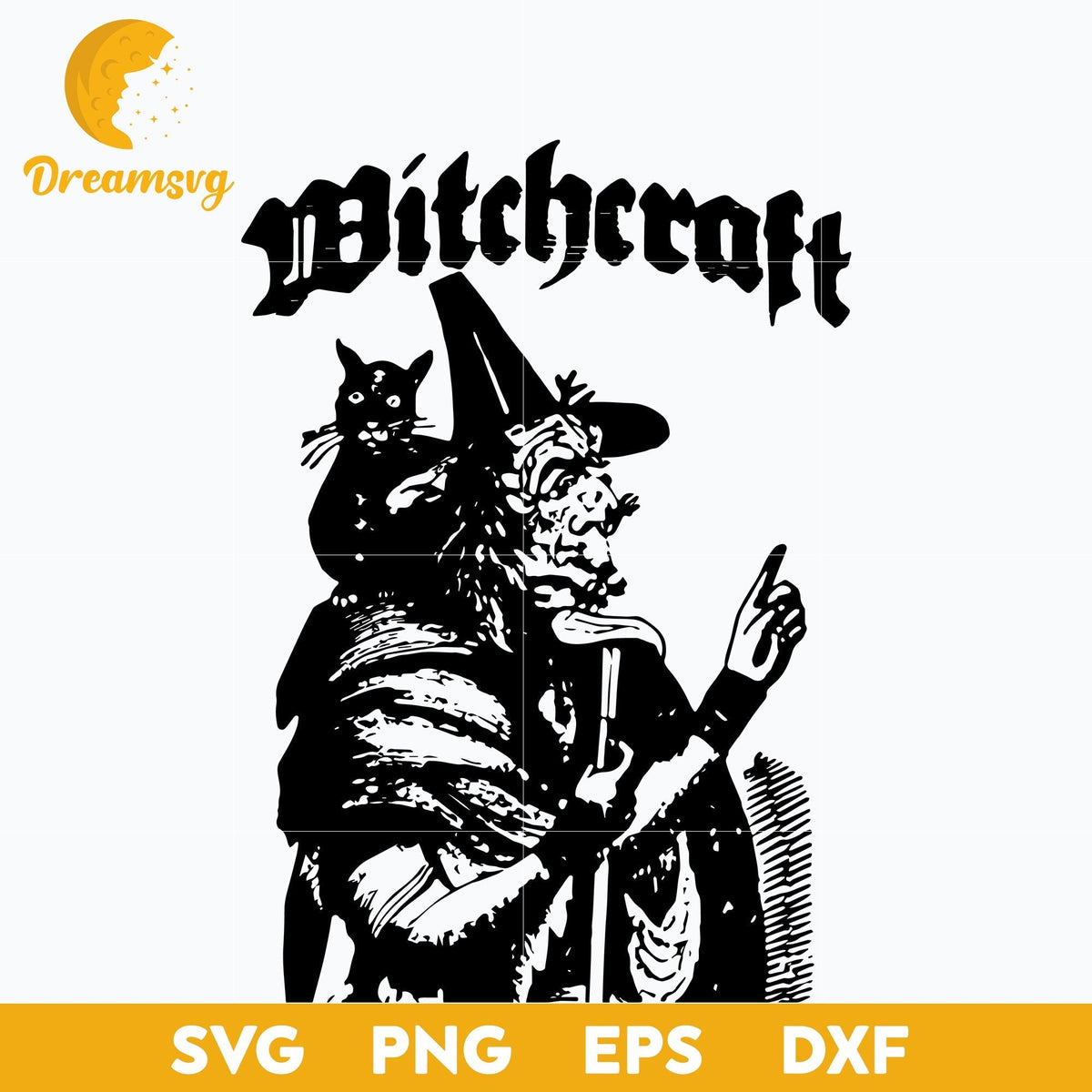 Witchcraft spooky witch with black cat halloween svg, Halloween svg, png, dxf, eps digital file.