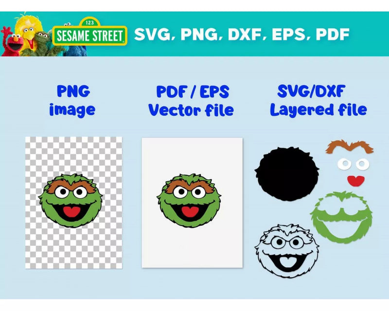 Sesame Street Svg Cut Files For Cricut & Silhouette, Clipart Bundle