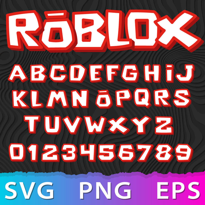 Roblox Font SVG, Roblox Layered Font, Roblox Letters SVG, Roblox Alphabet SVG