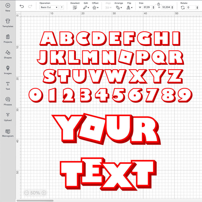 Roblox Alphabet SVG, Roblox Font Cricut file, Roblox Font 3D, Roblox Letters SVG