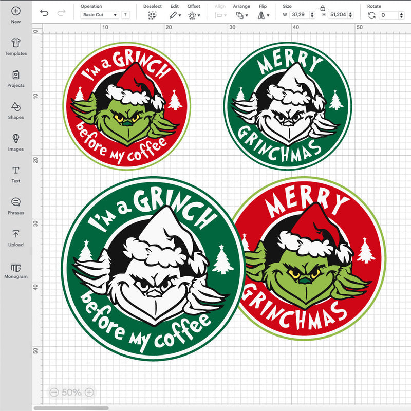 Merry Grinchmas Logo SVG, Grinchmas PNG, Grinchmas Coffee, Merry Grinchmas Printable