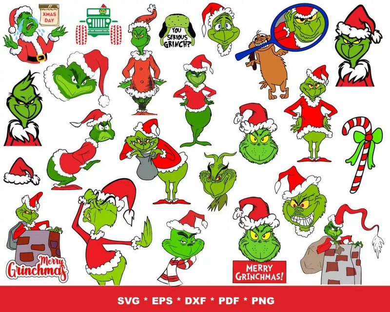 Grinch SVG, Grinch Christmas SVG, Grinch PNG, Grinch Face SVG For Cricut, Merry Grinchmas Logo SVG