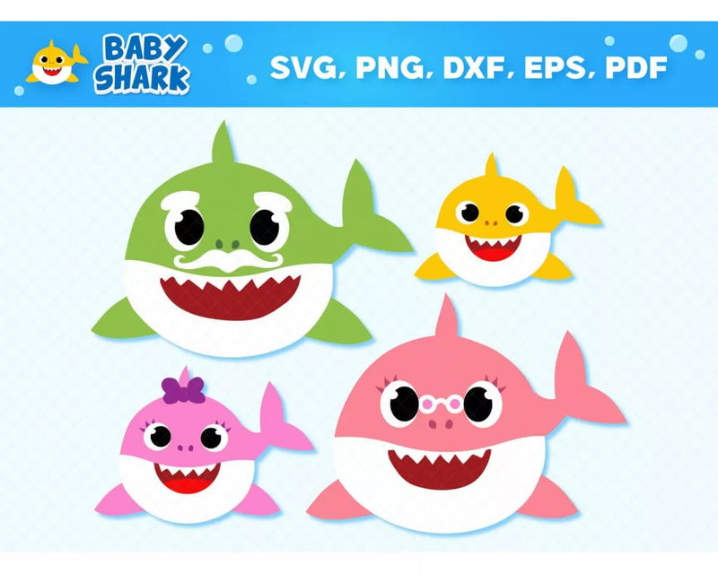 Baby Shark SVG Files for Cricut and Silhouette, Baby Shark Layered & Clipart