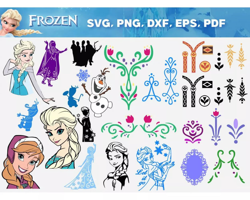 Frozen Svg Files for Cricut and Silhouette - Frozen Clipart & Cut Files