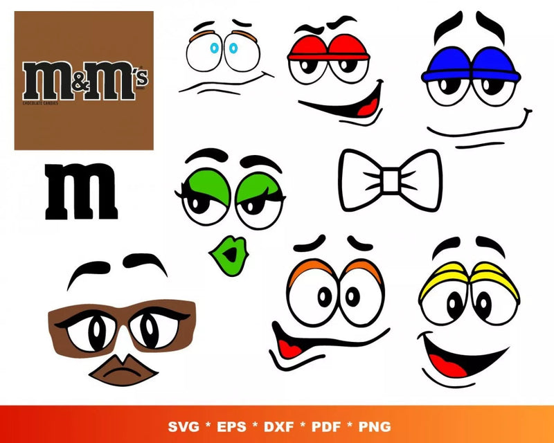 M and M'S Svg Files for Cricut and Silhouette, M&M'S Clipart & Cut Files