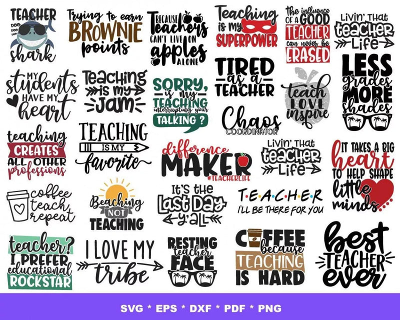 Back To School Svg Files for Cricut and Silhouette - Clipart & Cut Files