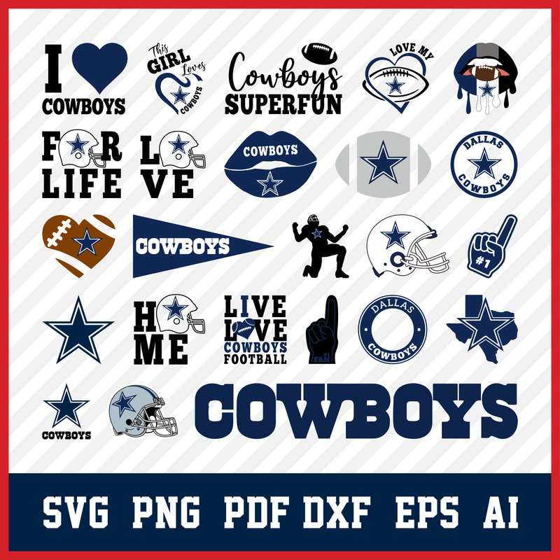 Dallas Cowboys Svg Bundle, Cowboys Svg, Dallas Cowboys Logo, Dallas Clipart, Football SVG bundle, Svg File for cricut, NFL Svg