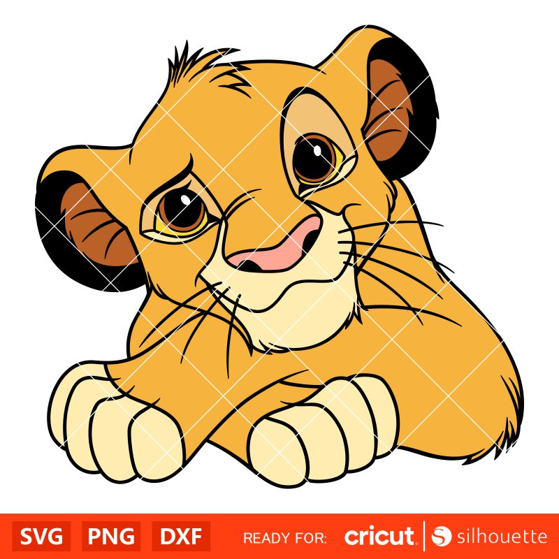 Simba Svg, Lion King Svg, Hakuna Matata Svg, Disney Svg, Cricut, Silhouette Vector Cut File