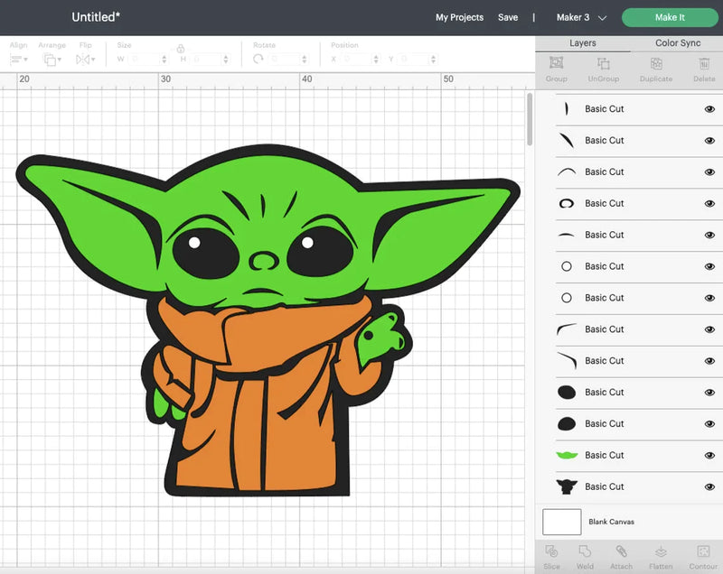 Baby Yoda Outline SVG, Baby Yoda SVG For Cricut, Baby Yoda PNG Transparent