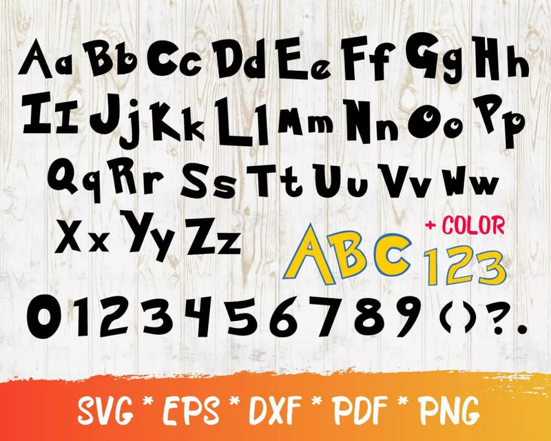 Pokemon Svg Files for Cricut and Silhouette - Pokemon Alphabet & Numbers Clipart Images
