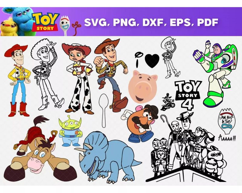 Toy Story Svg Files for Cricut and Silhouette - Toy Story Clipart Images