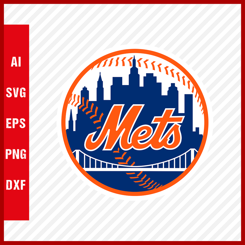 New York Mets Logo MLB Svg Cut Files Baseball Clipart