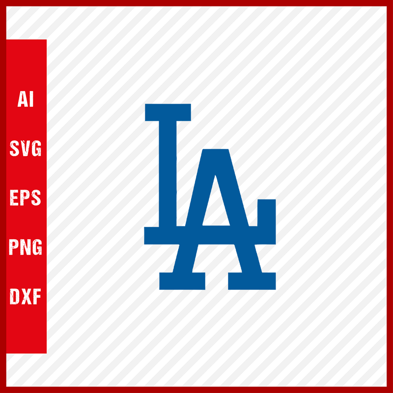 Los Angeles Dodgers Logo MLB Svg Cut Files Baseball Clipart