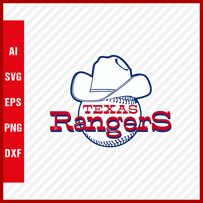 Rangers Logo MLB Svg Cut Files Baseball Clipart