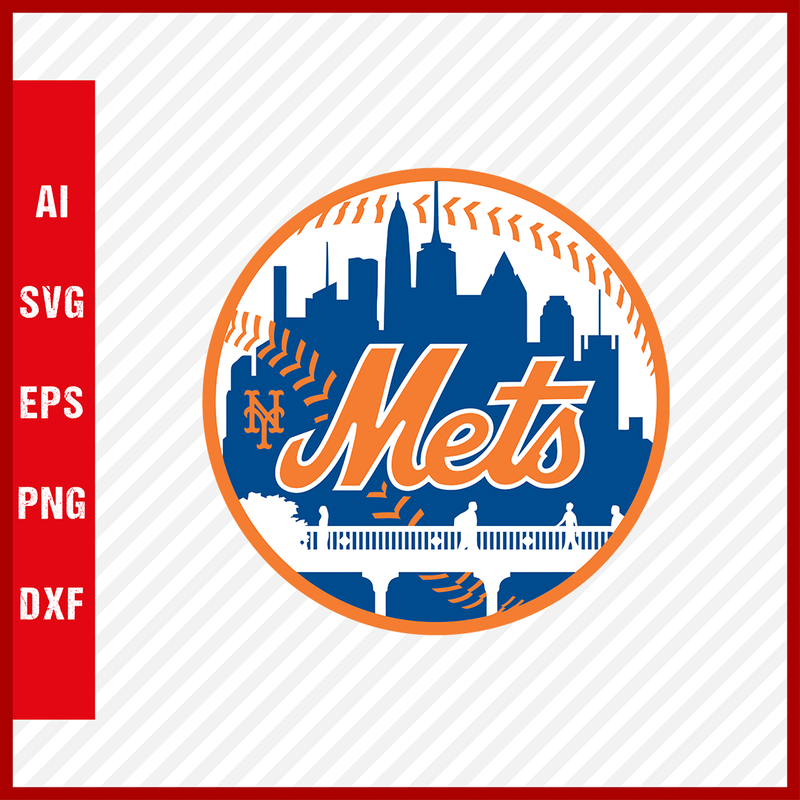 New York Mets Logo MLB Svg Cut Files Baseball Clipart