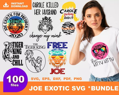 Joe Exotic SVG Bundle 100+ Files For Cricut & Silhouette
