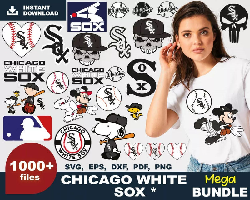 Chicago White Sox Clipart Bundle, PNG & SVG Files for Cricut / Silhouette