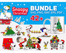 Snoopy Christmas Clipart Bundle, PNG & SVG Cut Files for Cricut & Silhouette