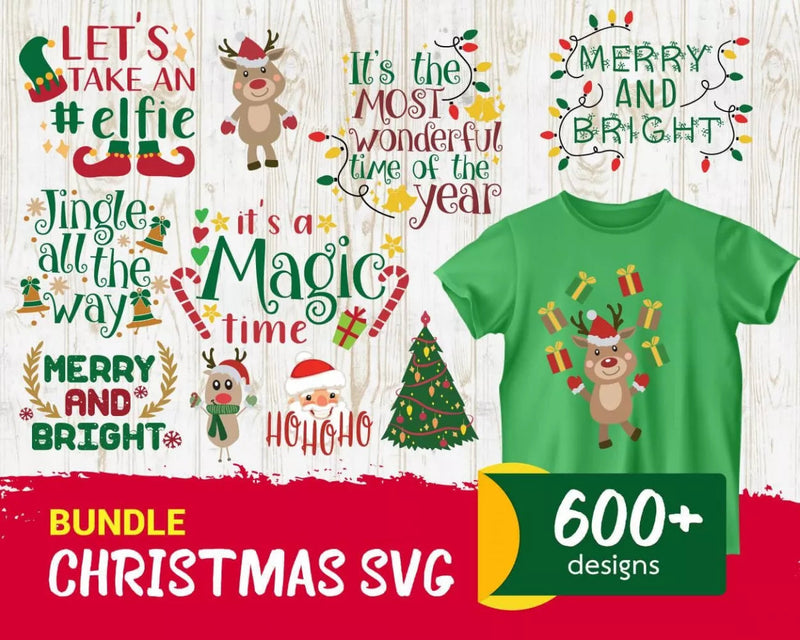 Christmas SVG Bundle 600+ Files For Cricut & Silhouette