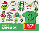 Grinch Christmas Svg, The Grinch Face Svg, Grinch Christmas Png, Merry Grinchmas SVG Cricut, Silhouette Vector Cut Files