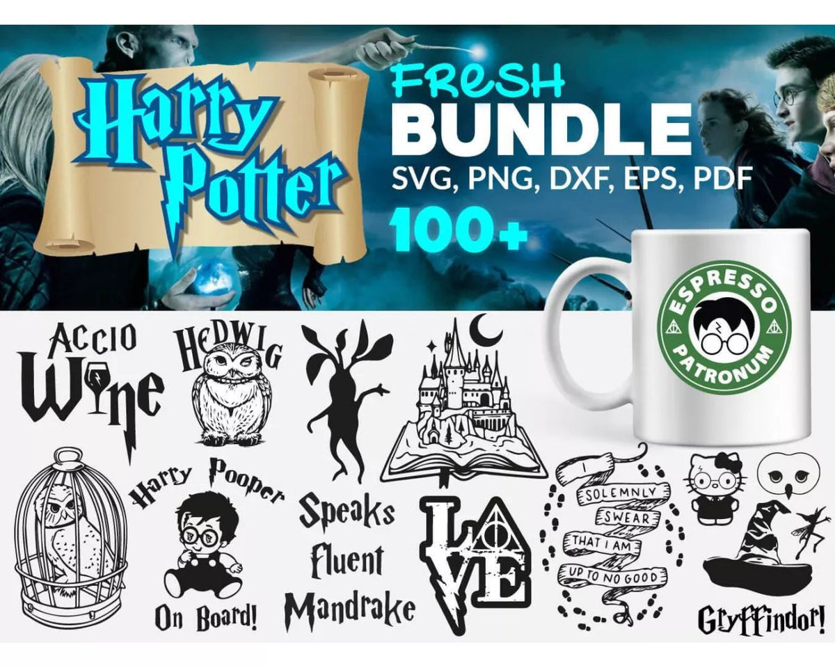 Harry Potter SVG Bundle 100+ Files For Cricut & Silhouette