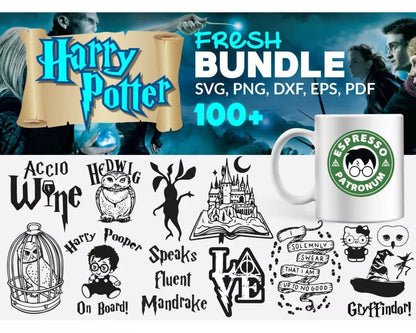 Harry Potter SVG Bundle 100+ Files For Cricut & Silhouette