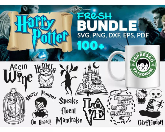 Harry Potter SVG Bundle 100+ Files For Cricut & Silhouette