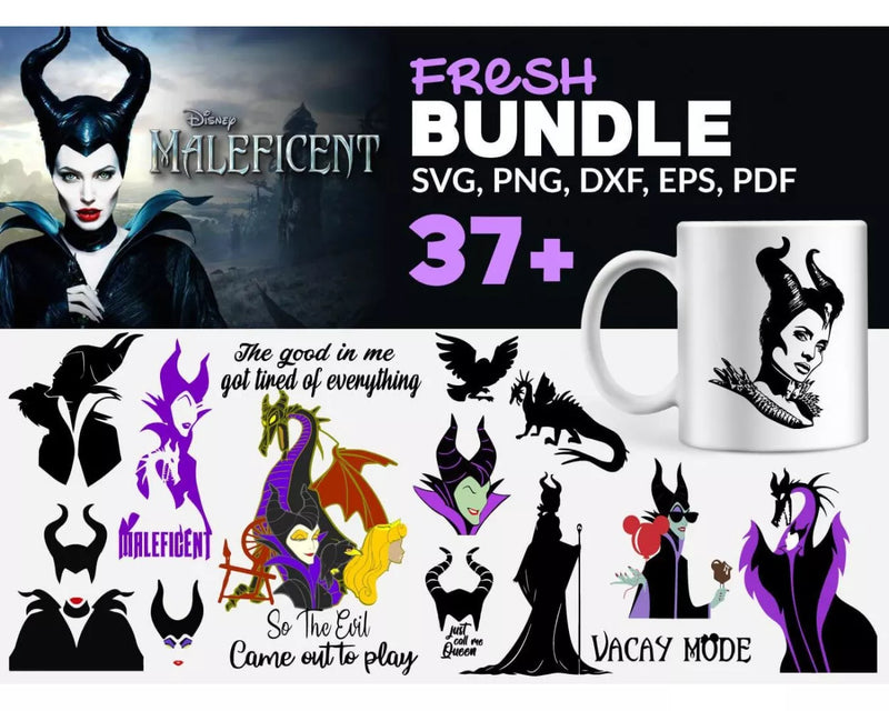 Maleficent SVG Bundle 37+ Files For Cricut & Silhouette