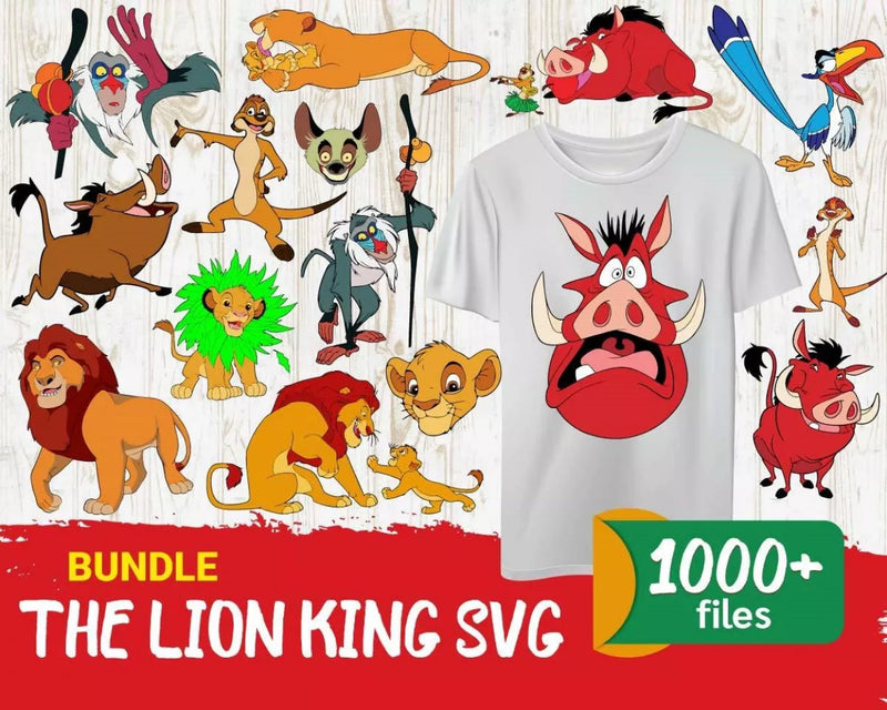 Lion King Clipart Bundle, Lion King PNG & SVG Cut Files for Cricut & Silhouette