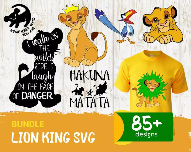 Lion King Clipart Bundle, Lion King Svg For Cricut Files, Lion King Silhouette Vector Cut Files