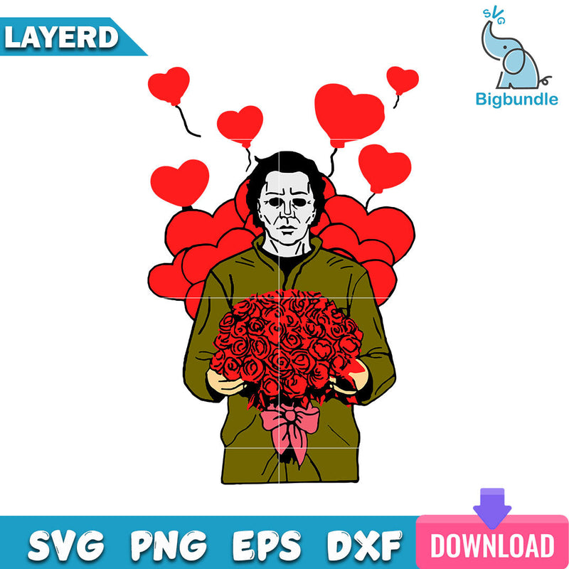 Michael Myers Horror Movie Valentine Svg, Halloween Svg, SG22062343