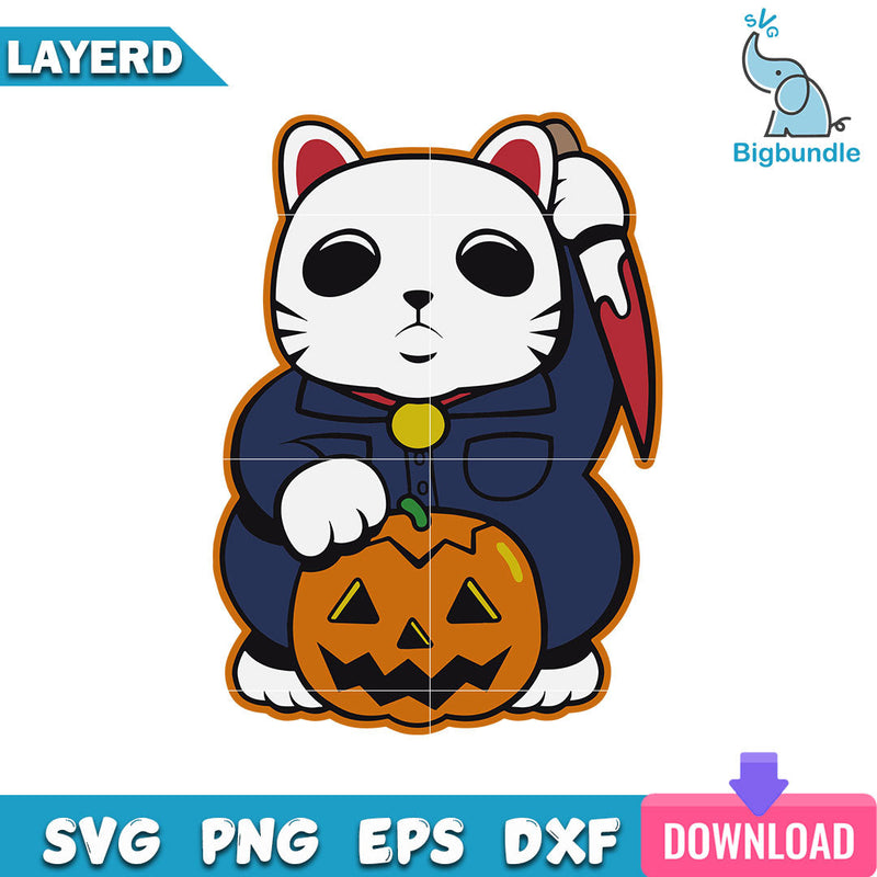 Michael Myers Cat Halloween Svg, Halloween Svg, SG22062363