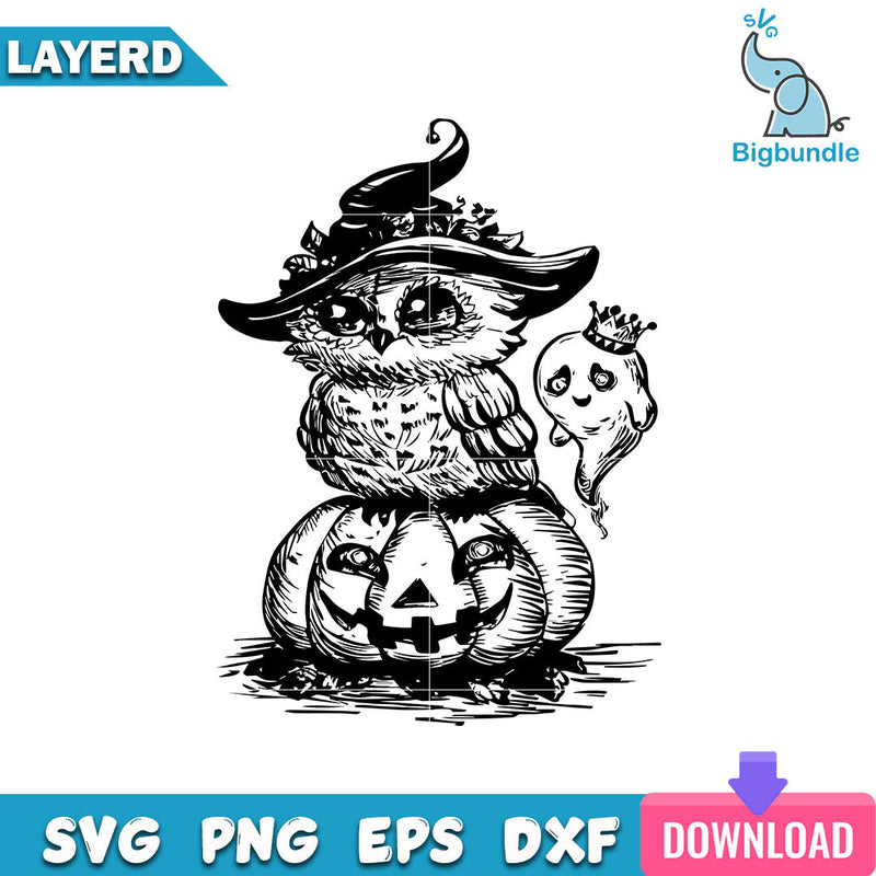 Owl Boo Pumpkin Halloween Svg, Halloween Svg, SG22062374