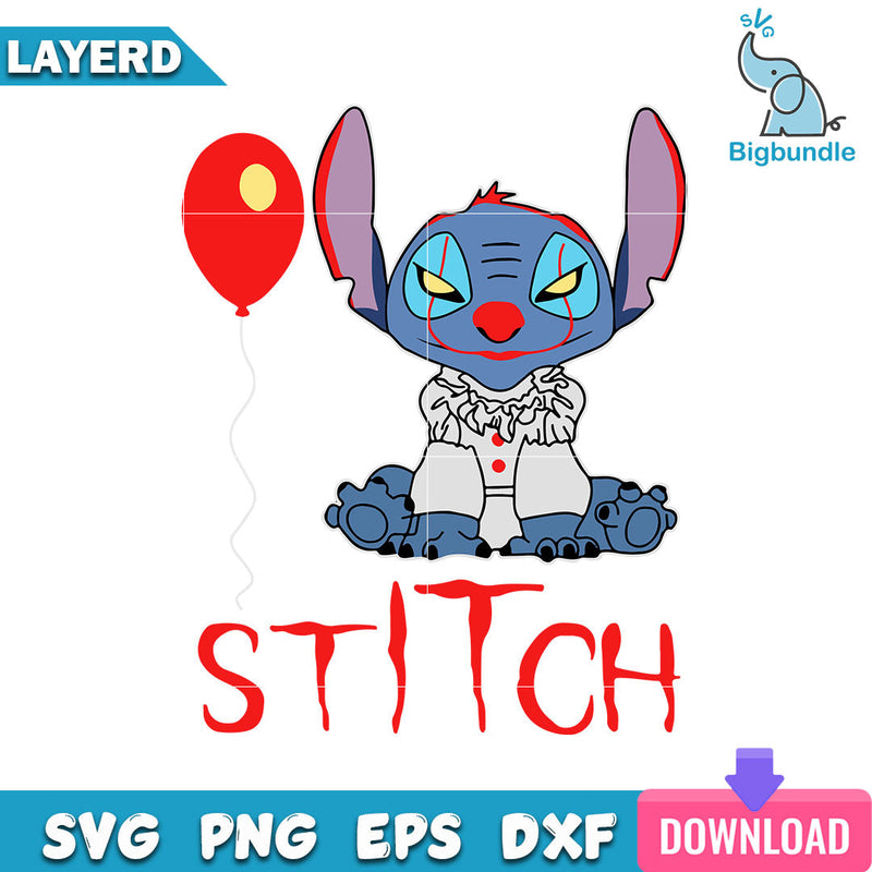 Stitch Cosplay Pennywise Svg, Halloween Svg, SG22062389