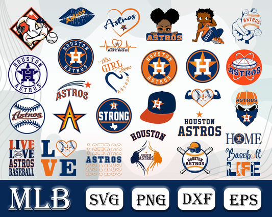Houston Astros Bundle SVG, Houston Astros SVG, Sport MLB SVG.