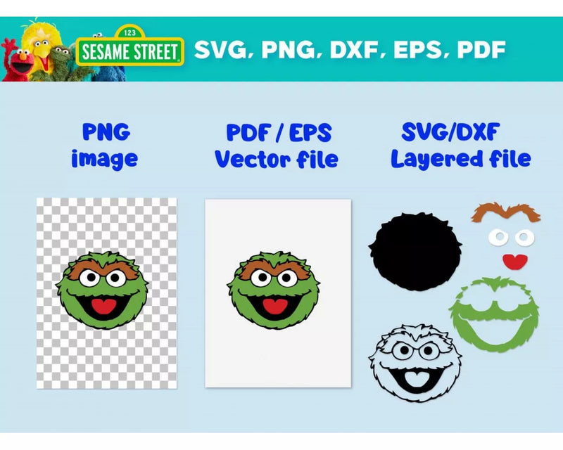 Sesame Street SVG, Sesame Street Characters Layered SVG, Sesame Street Cricut Files, Sesame Street PNG