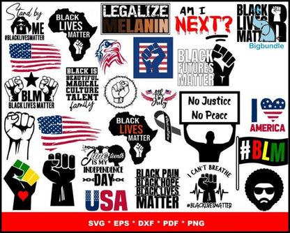 1000+ BLACK LIVES MATTER SVG MEGA BUNDLE 1.0