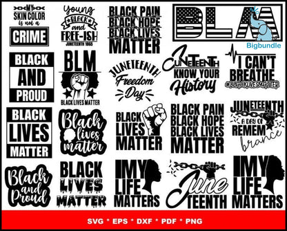 1000+ BLACK LIVES MATTER SVG MEGA BUNDLE 1.0