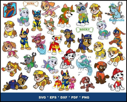 1000+ Paw Patrol SVG new Bundle, Bundle svg, eps, png, dxf