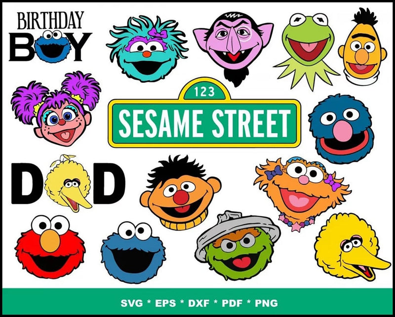 1000+ Sesame street svg designs, Fun Disney bundle, Disney svg bundle, Sesame street vg and for cricut files, Sesame street Svg clipart