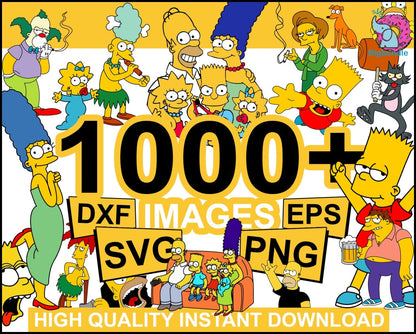 1000+ Simpsons bundle svg Digtial File